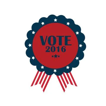 Us Vote Rosette Illustration