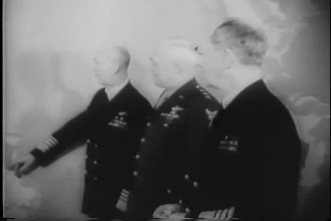 U.S. war commanders hold parley 1942 Stock Footage 171600590