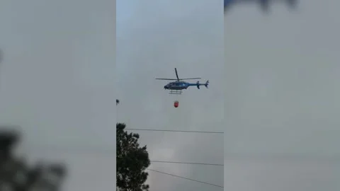 US: Wildfires tear through southern Georgia, over 1,000 homes threatened Stock Footage 333361526