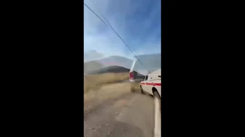 US: Wind-Driven Grass Fire Races Across Vacaville Before Crews Bring It U... Stock Footage 336694848