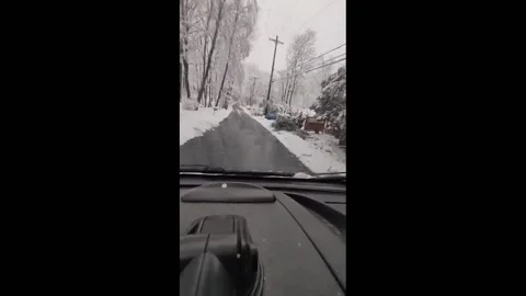US: Winter Storm Brings Several Inches Of Snow To New Jersey 2 Vídeo Stock 293211376