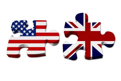 Us working with england Stock Illustration