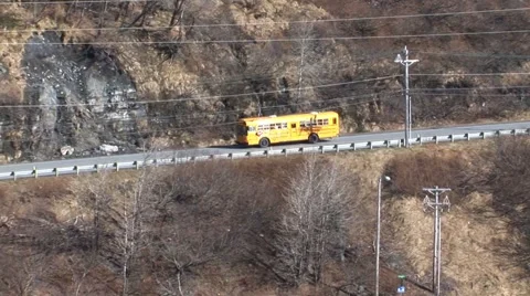 US Yellow School bus Stock Footage 44886465