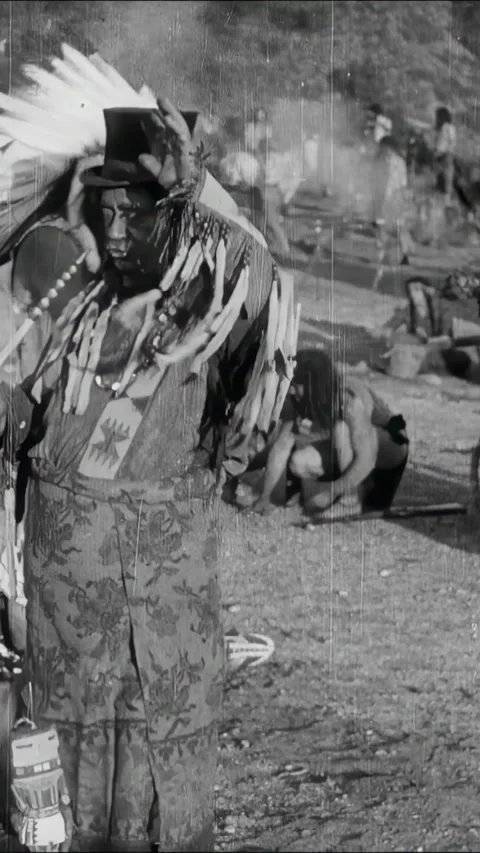 USA - 1912 - In this silent western, a native woman (Mary Pickford) tells her Stock Footage 340320625