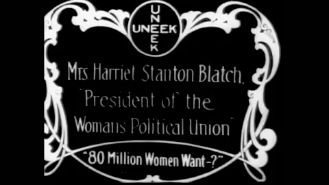 USA - 1913 - Harriot Stanton Blatch, the President of the Women's Political Stock Footage 254201689