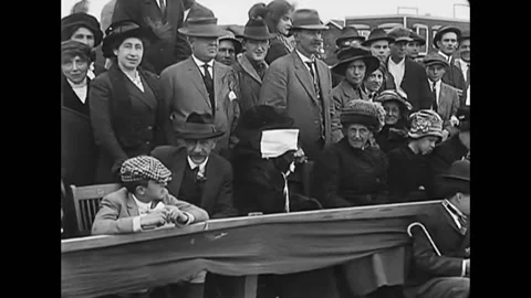 USA - 1914 - In this silent comedy, a funny man (Charlie Chaplin) keeps getting Stock Footage 284814118