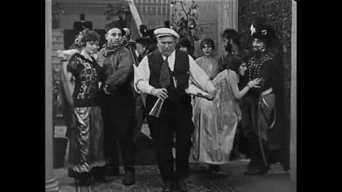 USA - 1915 - In this silent comedy, an actor impatient to audition (Charlie Stock Footage 340580955