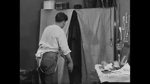 USA - 1915 - In this silent comedy, an actor in his dressing room doesn't Stock Footage 340581086