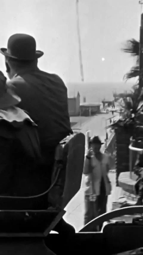 USA - 1918 - In this silent comedy, a man must use a firecracker to get a goat Stock Footage 339115103