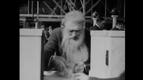 USA - 1919 - In this silent comedy, a man (Harold Lloyd) impatiently waiting to Stock Footage 340590529