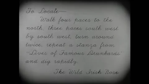 USA - 1920 - In this silent comedy, a man finds a letter with clues that will Stock Footage 327749182