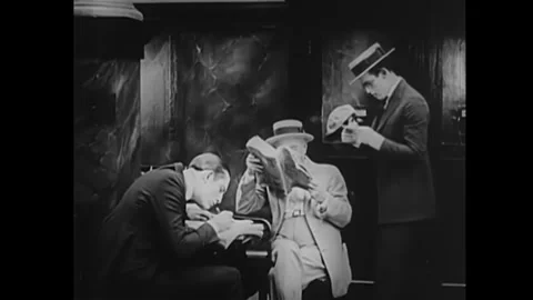 USA - 1920 - In this silent comedy, a man (Harold Lloyd) struggles to find a Stock Footage 341993724