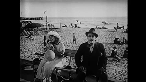USA - 1920 - In this silent comedy, a thief plants a stolen wallet on an Stock Footage 341993754