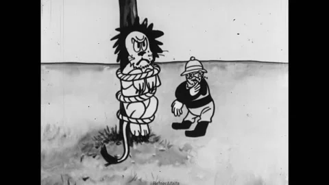 USA - 1922 - In this animated adaptation of Aesop's Fable "The Lion and the Video stock 277281151