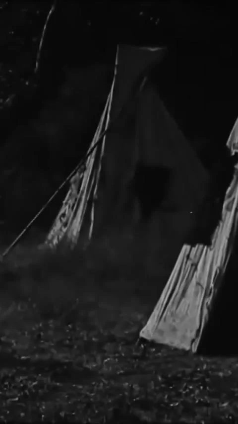 USA - 1922 - In this silent comedy western, a Native American chief and his Stock Footage 342864087