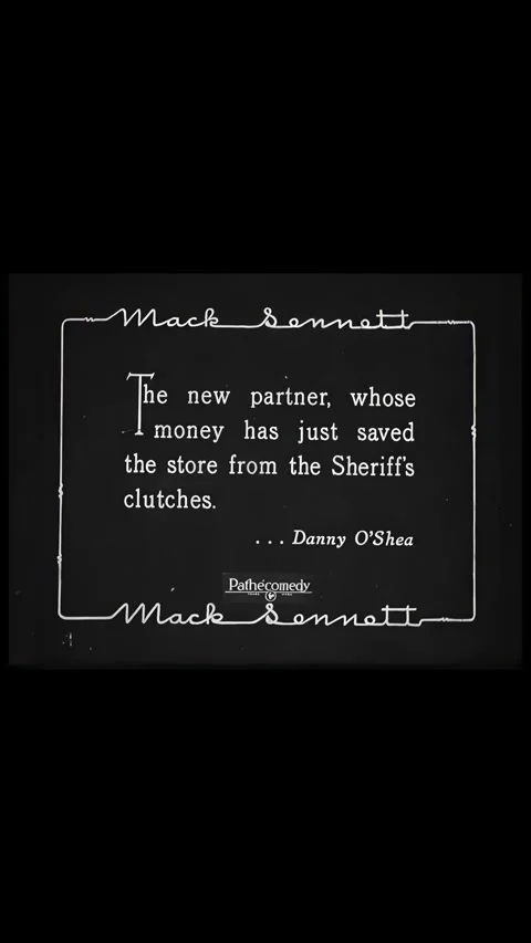 USA - 1925 - In this silent comedy, a businessman's sister plays footsie with Stock Footage 340208564