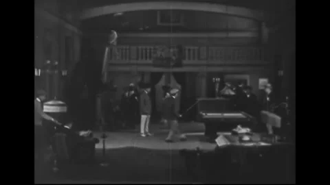 USA - 1925 - In this silent comedy, a hotel clerk tries to join in a billiards Stock Footage 340656382