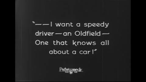 USA - 1925 - In this silent comedy, a man rents a car with an inept driver. Stock Footage 340656501