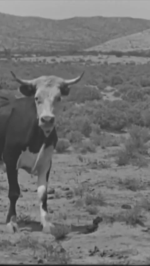 USA - 1925 - In this silent comedy, ranchers are amazed when a cowboy (Buster Stock Footage 342994973