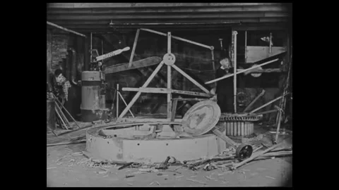 USA - 1927 - In this silent comedy, a boy helps an inventor build machinery in Video stock 340666704