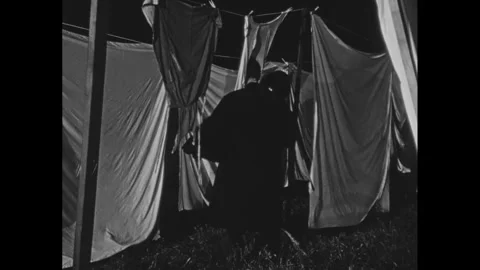USA - 1927 - In this silent comedy, a drunk man knocks over multiple laundry Video stock 341327490