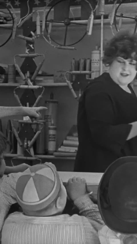 USA - 1927 - In this silent comedy, firecrackers leave white sooty residue on Stock Footage 343006933