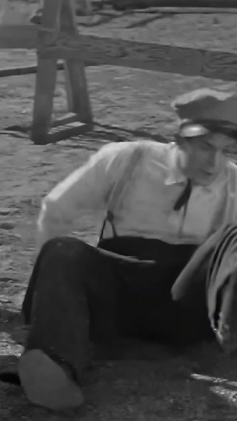 USA - 1928 - In this silent comedy, a man uses two drunk gentlemen as step Stock Footage 339490784