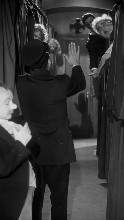 USA - 1928 - In this silent comedy, a train conductor chokes a passenger he Stock Footage 340295001