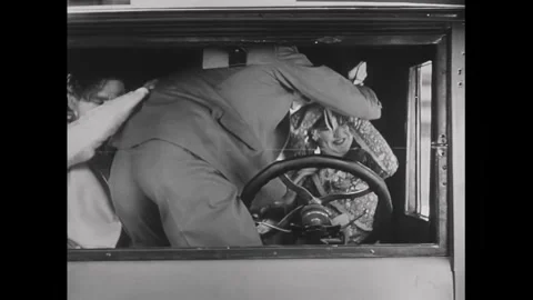 USA - 1929 - In this silent comedy, a man gets pulled into a physical fight Stock Footage 340573577