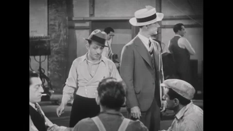 USA - 1929 - In this silent comedy, a man is reluctant to join rehearsals for a Stock Footage 340573733