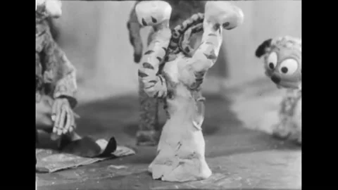 USA - 1929 - In this stop-motion animated film, a tiger conjured by a magician Stock Footage 277347193