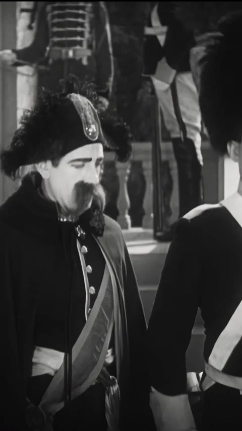 USA - 1930 - In this comedy, a king's method of hunting in the woods is to try Stock Footage 340294431