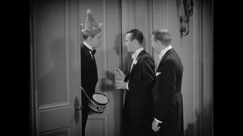 USA - 1930 - In this drama, a man knocks on a door and a man answers with a Stock Footage 341979837