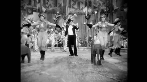 USA - 1930 - In this romantic comedy, circus performers dance around a circus Stock-Footage 341988927
