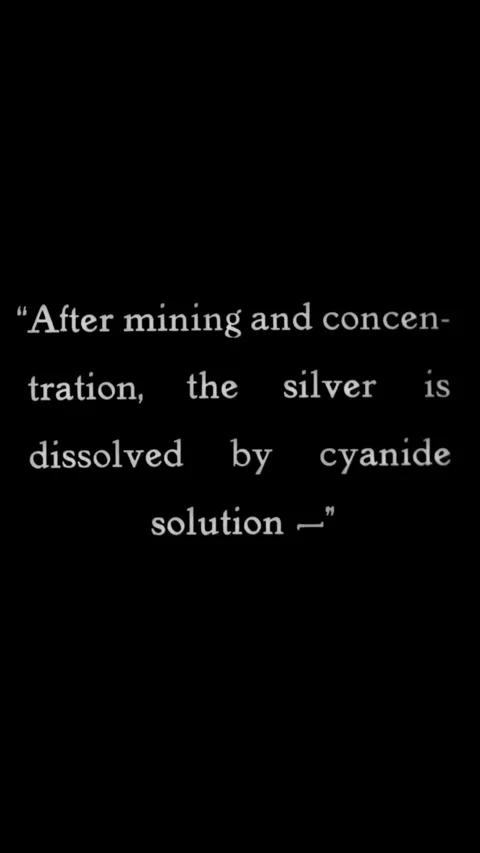 USA - 1930 - Silver is dissolved in a cyanide solution, precipitated, filtered, Stock Footage 338398869