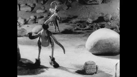 USA - 1930 - In this stop-motion animated film, a worm taunts a bird about being Stock Footage 340590487