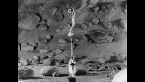 USA - 1930 - In this stop-motion animated film, a worm harasses a hungry bird. Stock Footage 340590499