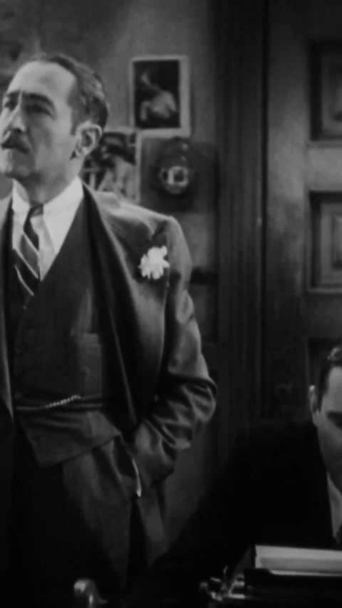 USA - 1931 - In this American pre-code comedy drama film, a newspaper editor Stock Footage 342990625