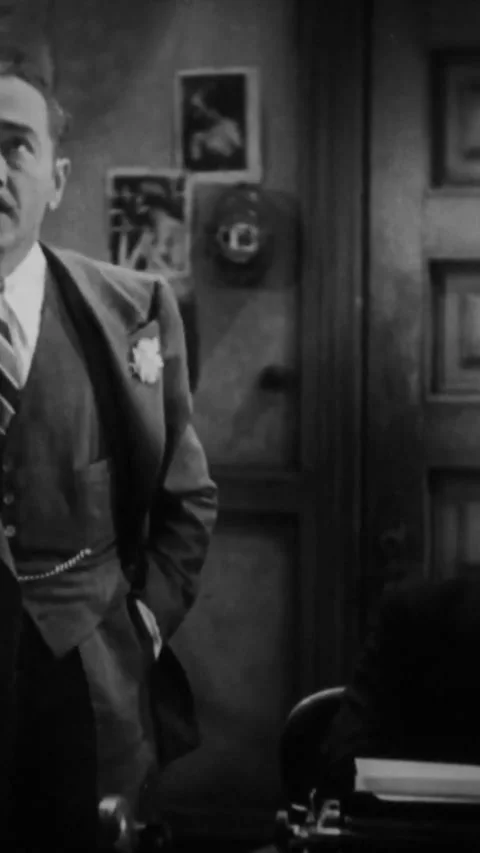 USA - 1931 - In this American pre-code comedy drama film, a newspaper editor Stock Footage 342990672