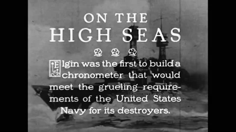 USA - 1931 - A chronometer is used on US Navy destroyers, and an Elgin Watch Vídeos de archivo 316410640
