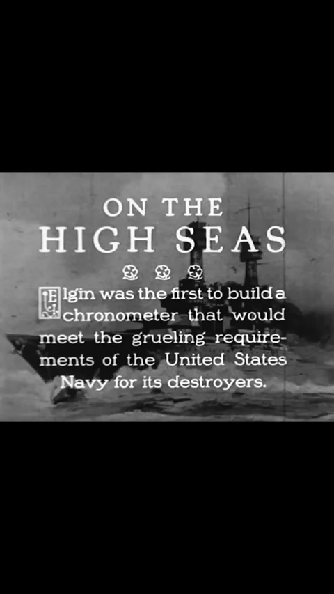 USA - 1931 - A chronometer is used on US Navy destroyers, and an Elgin Watch Vídeos de archivo 340309842