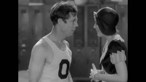 USA - 1931 - In this comedy, a drunk man drinks rubbing alcohol before a race. Stockbeeldmateriaal 325213149