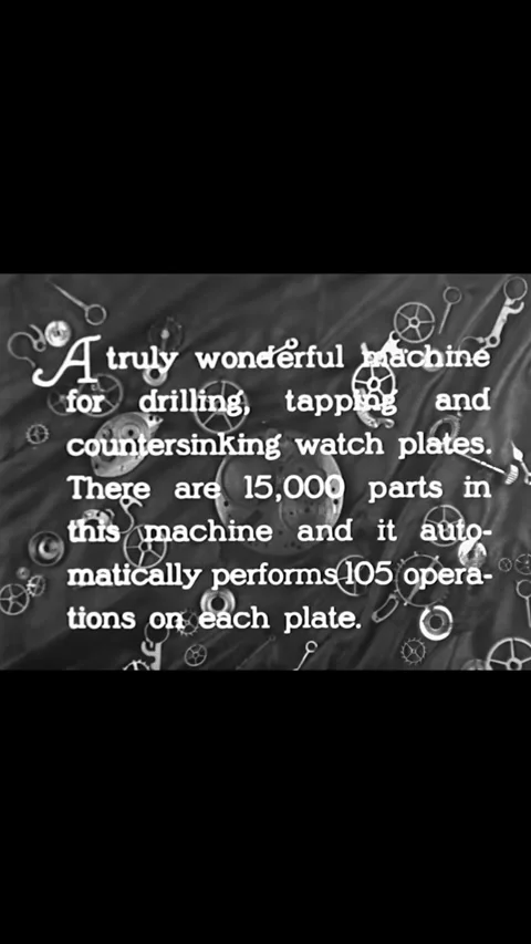 USA - 1931 - A man operates a machine for drilling, tapping and countersinking Stock Footage 340309242