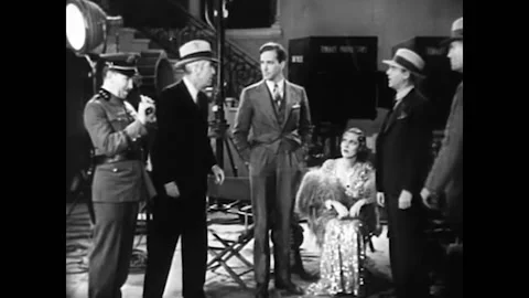 USA - 1933 - In this murder mystery, a security guard stops a man trying to Stock Footage 325209728