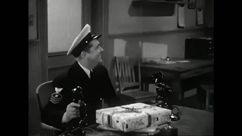 USA - 1940 - In this comedy, a sailor speaks on the phone then argues with Stock-Footage 323220150