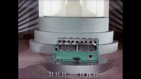 USA - 1940 - Stop-motion animation depicts different components of a Chrysler Stock Footage 341326830