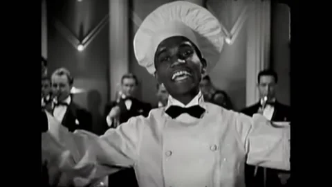 USA - 1941 - The Three Chefs conclude a tap challenge performance in a Stock Footage 328186099