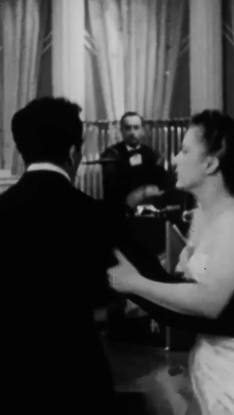 USA - 1943 - Hal and Betty Takier begin an athletic swing dance in a nightclub. Stock Footage 339132553