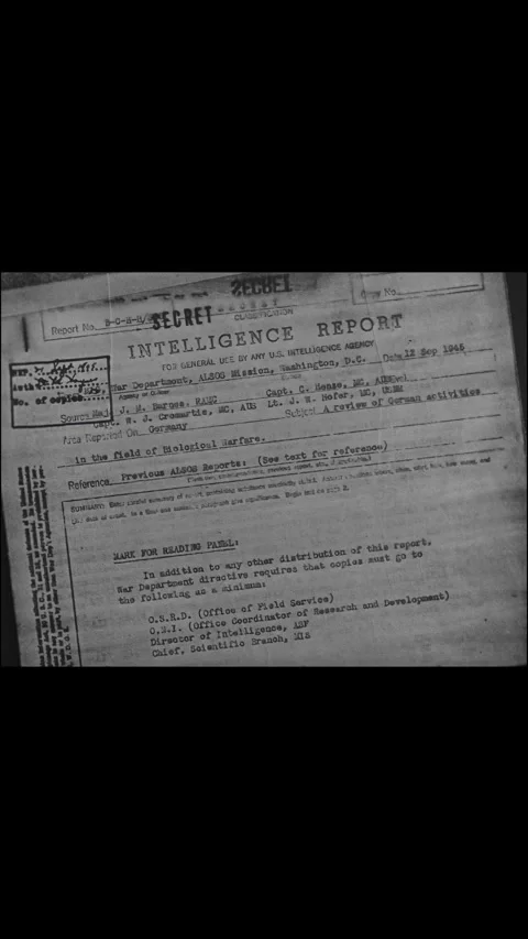 USA - 1945 - Intelligence reports reveal that Germany and Japan were conducting Stock Footage 340201845