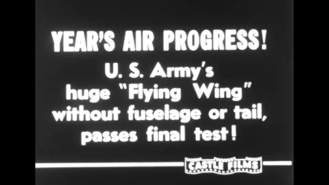 USA - 1946 - The US Air Force conducts flight tests on the YB-49, "The Flying Stock Footage 341423872